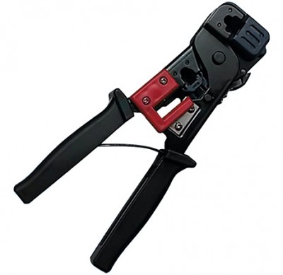 Pinza Crimpeadora Para Jack RJ11/Rj12/RJ45 Color Negro 000376