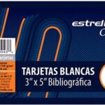 Tarjetas 3x5 Rayado Bibliografica 100 H