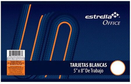 Tarjetas 5×8 Rayado (De trabajo) 100 H
