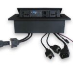 Caja P/Mesa Brobotix 005514N - Cat 5, Metal, Negro