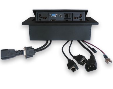 Caja P/Mesa Brobotix 005514N – Cat 5, Metal, Negro