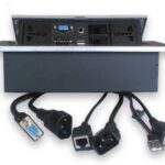 Caja De Mesa Brobotix 005514/HDMI X1/USB X1/Corriente X2/RJ45 X2/Svga X1/Stereo X1/Plata