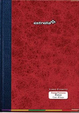 LIBRO FLORETE 48 HOJAS FORMA FRANCESA ESTRELL