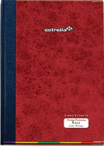 LIBRO FLORETE 96 HOJAS FORMA FRANCESA