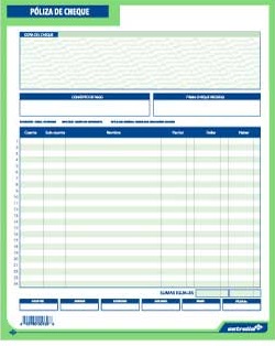 Block pol. cheque T/C 25 juegos