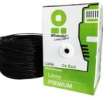 Bobina De Cable Utp Cat5E Brobotix 055100 Para Exteriores/Cca/Doble Forro/100M/Negro