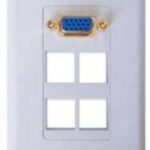 Tapa - Faceplate De 1 Panel Con Jack Svga Hembra - + 4 Paneles P/Jack, Universal, Standard, Blanco, Brobotix 087311
