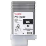 Cartucho Inkjet Pfi-102 Bk Negro 130Ml Para Plotter Ipf