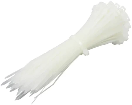 100 Piezas Cincho De Nylon 2.5 Mm X 15Cm Movax Cm-15025Bl, Color Blanco