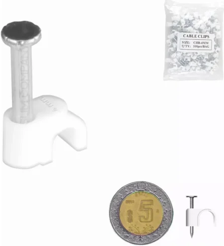 100 Piezas De Grapas Movax Gm-4Bl 4Mm, Calibre 12, Color Blanco