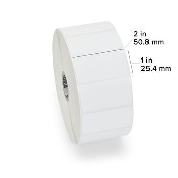 Caja C/6 Rollos De Etiqueta Papel Zebra 10026381 De 2″X1″ Dt Z-Perform 1000D Value/Sin Recubrimiento Adhesivo Permanente/Nucleo 1″/Cada Rollo Con 2,340 Etiquetas/Blanco