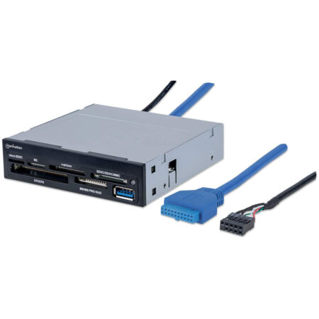 LECTOR DE MEMORIAS MANHATTAN 101967 UNIVERSAL USB3.0 INTERNO PARA BAHIA 3.5″