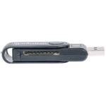 Mini Lector Y Grabador Externo De Tarjetas Manhattan 101981 USB 3.0 De Super Velocidad