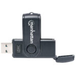 Mini Lector Y Grabador Externo De Tarjetas Manhattan 101981 USB 3.0 De Super Velocidad