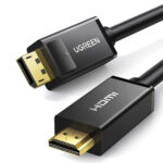 Cable DP Macho A HDMI Macho Ugreen 10204 5 Mts/Blindaje Interno Multiple/Transmision Unidireccional/Boton De Liberacion/Chip De Ultima Generacion