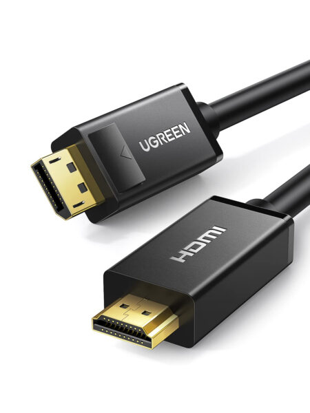Cable DP Macho A HDMI Macho Ugreen 10204 5 Mts/Blindaje Interno Multiple/Transmision Unidireccional/Boton De Liberacion/Chip De Ultima Generacion