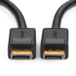 Cable Displayport Macho-Macho 1.2 Ugreen 4K 60Hz, 2K 144Hz, Soporta 3D, 3M, Boton De Liberacion, Color Negro, 10212