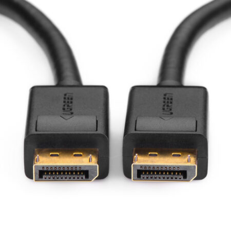Cable Displayport Macho-Macho 1.2 Ugreen 4K 60Hz, 2K 144Hz, Soporta 3D, 3M, Boton De Liberacion, Color Negro, 10212