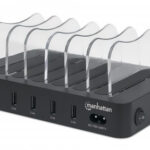 Estacion De Carga Manhattan 102254 Con 6 Puertos USB-A/50W/Color Negro