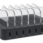 Estacion De Carga Manhattan 102254 Con 6 Puertos USB-A/50W/Color Negro