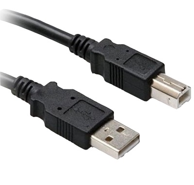 Cable USB A A B – V2.0 Para Impresora Universal, Negro, 1.8 M, 102327 Brobotix