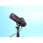 Microfono Alambrico Manhattan 102674 USB Con LED Rgb/Omnidireccional/Cancelacion De Ruido/Color Negro