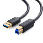 Cable USB-A A USB-B Ugreen 10372/Plug & Play/Compatibilidad Universal/2 Metros/Color Negro