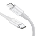 CABLE USB-C A LIGHTNING UGREEN 10493 1 METRO, 60W, 480 MBPS, CONECTOR C94, CAJA DE ABS, CUBIERTA DE TPE, COLOR BLANCO