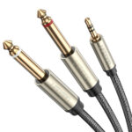 Cable Auxiliar 3.5Mm Macho-2X6.5Mm Macho Ugreen 10619 5 Metros, Negro
