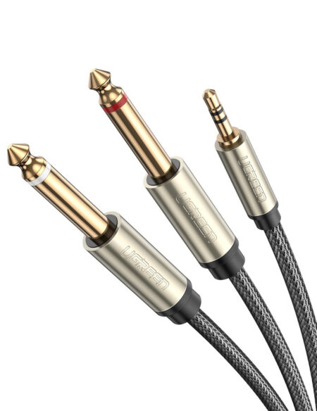 Cable Auxiliar 3.5Mm Macho-2X6.5Mm Macho Ugreen 10619 5 Metros, Negro