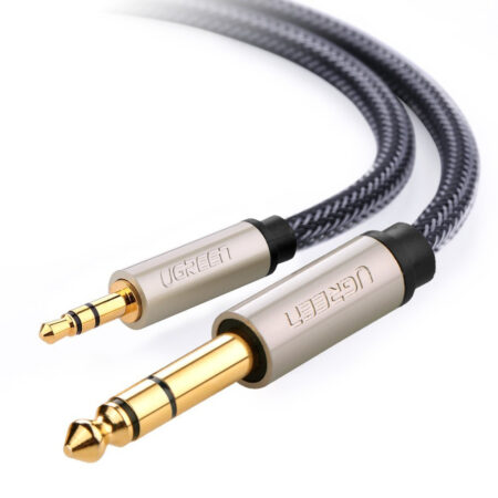 Cable De Audio Estereo Ugreen 10625/3.5Mm-6.35Mm/1Metro/Audio De Hi-Fi/Trenza De Nylon/Blindaje Multiple