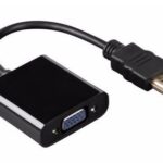 Convertidor HDMI Macho A VGA Hembra - Negro, Largo: 24.5Cm, Brobotix, 110910N