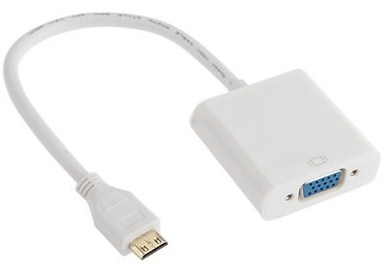 Convertidor HDMI A VGA Brobotix – Mini-HDMI, VGA (D-Sub), Color Blanco