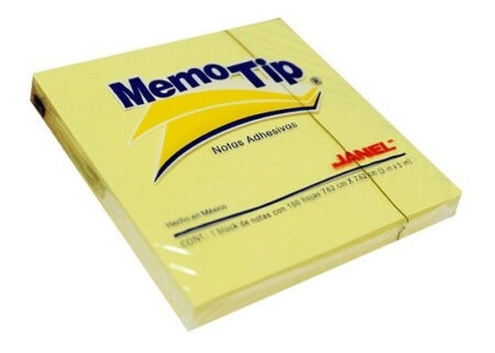 Block Janel 1173 Notas Adhesivas Memotip 3X3 Amarillo 100 H –
