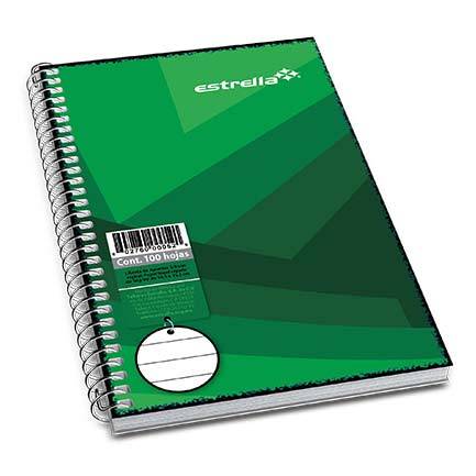 Libreta de apuntes 1/8 con espiral
