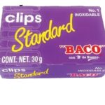 Clip Baco Estándar 1 12302. Paquete De 10 Cajas. Clip Metálico Galvanizado. -