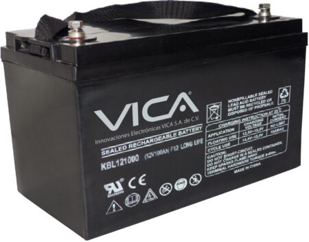 Batería De Reemplazo Vica 12V/100A - Tipo De Acumulador: Plomo/Paquete Sellado Libre De Mantenimiento - Tiempo De Vida Útil 5 Años Aprox -