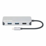 Docking Station USB-C Manhattan 130615 3Xusb/1Xusb-C/1Xhdmi/1Xrj-45/1Xsd/1Xmicrosd/Color Gris