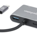 Docking Station Manhattan 130691 USB C A USB/USB-C Pd/HDMI/VGA/Color Gris