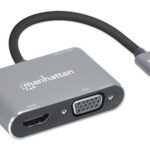 Docking Station Manhattan 130691 USB C A USB/USB-C Pd/HDMI/VGA/Color Gris