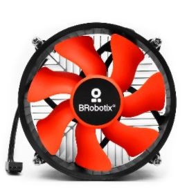 Ventilador Para Cpu Brobotix 136902 2200rpm/3 Pines/negro,naranja