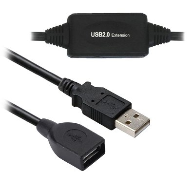 Cable USB V2.0 Brobotix 150156 – USB Tipo A Macho, USB Tipo A Hembra, Macho/Hembra, 20 M, Negro