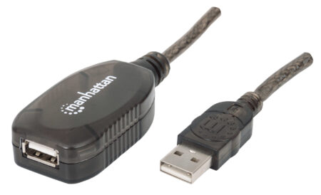 150958 Cable De Extensión Activa Usb De Alta Velocidad Usba Macho/ A Hembra - 20m, Con Repetidor Incluido.