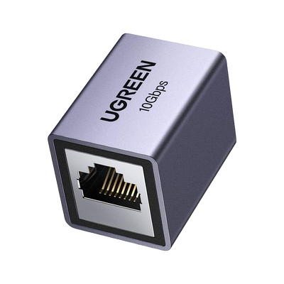 Acoplador Stp 10Gbps, Blindado, Ugreen 15117, Compatibilidad Con Cat8 Cat7 Cat6 Cat5E, Hasta 100 Mts, Extensor De Cable Ethernet RJ45