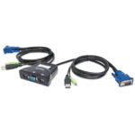 MUX KVM MINI USB 2 EN 1 MANHATTAN CON CABLES + AUDIO 151245