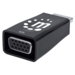 Micro Convertidor HDMI A VGA Con Audio Manhattan Macho/Hembra/USB Micro-B/Color Negro/151542