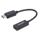Adaptador Displayport Macho A HDMI Hembra Manhattan 151634 Negro/15Cm
