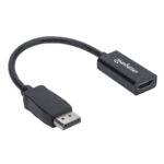 Adaptador Displayport Macho A HDMI Hembra Manhattan 151634 Negro/15Cm