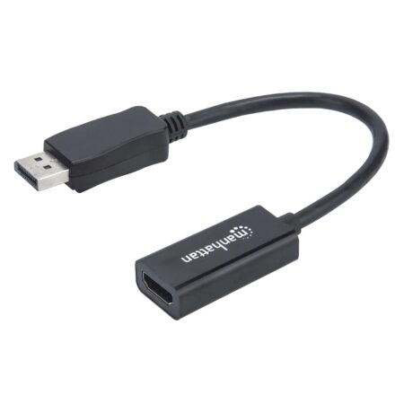 Adaptador Displayport Macho A HDMI Hembra Manhattan 151634 Negro/15Cm