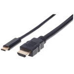 Cable Adaptador USB-C A HDMI Manhattan 151764 2.0 M, Negro